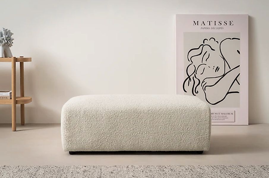 andas Hocker »BAKELS, Polsterhocker in Cord oder Boucle-Stoff«, zur Serie B günstig online kaufen