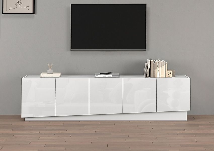 OTTO home Lowboard VELA, Höhe 60 cm, Breite 225 cm,Design mit schrägen Türe günstig online kaufen