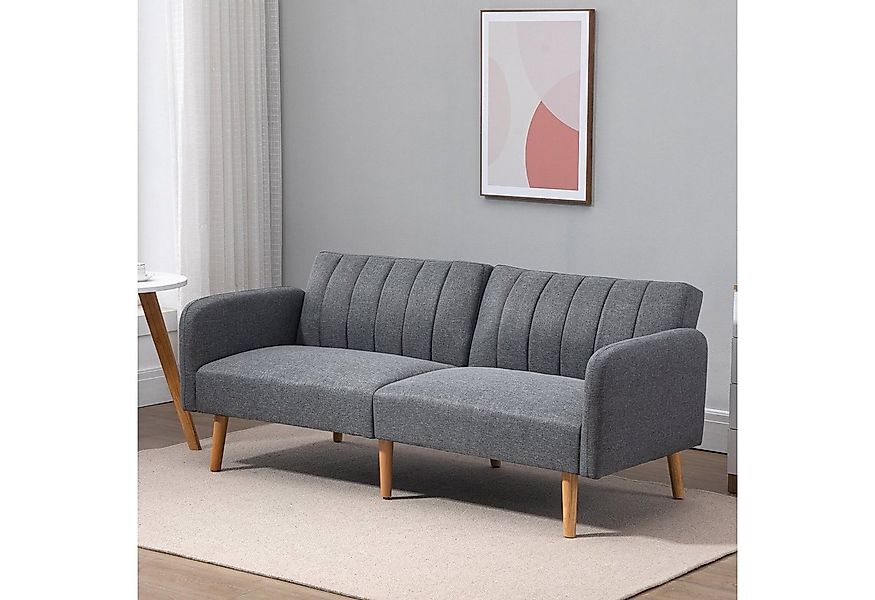 HOMCOM Schlafsofa 2-Sitzer Stoffsofa Bettsofa mit Schlaffunktion Sofagarnit günstig online kaufen