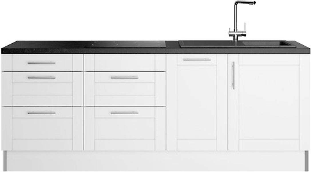 KOCHSTATION Küche »KS-Ahus«, Breite 225 cm, wahlw. Mit E-Geräten, Soft Clos günstig online kaufen