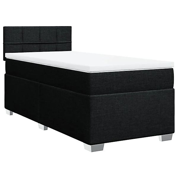 vidaXL Boxspringbett mit Matratze Schwarz 90x190 cm Stoff 3288045 günstig online kaufen