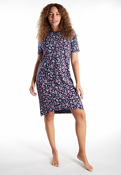 GÖTZBURG Pyjama knielang, Kurzarm, Rundhalsausschnitt, mit Motiv, Baumwolle günstig online kaufen