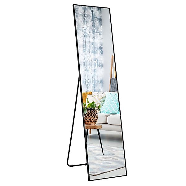 Costway Ganzkörperspiegel 160 x 40 cm Schwarz günstig online kaufen