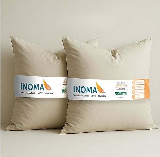 INOMA Federkopfkissen INOMA Wellness-Kissen CAPRI – 80x80 cm - Made in Germ günstig online kaufen