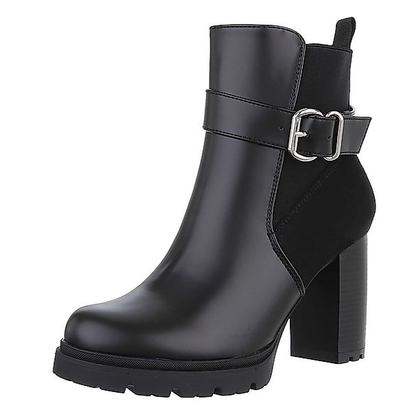 Ital-Design Damen Freizeit High-Heel-Stiefelette (88489425) Blockabsatz günstig online kaufen