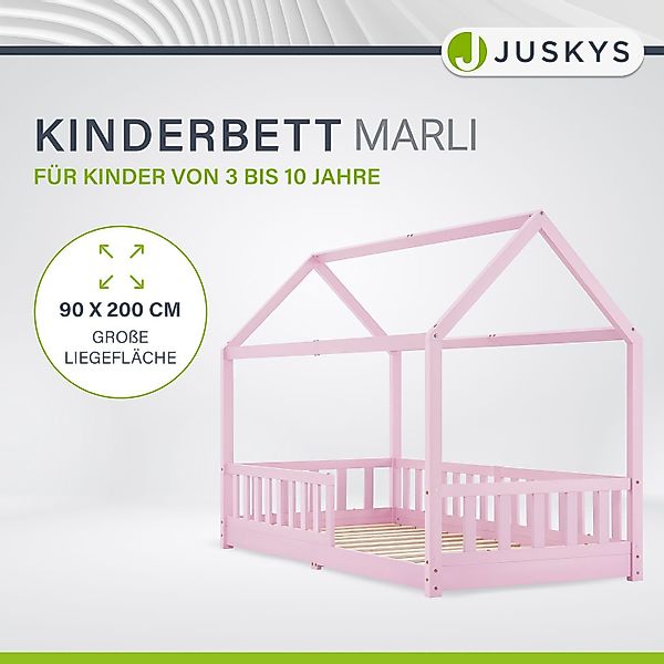 Juskys Kinderbett Marli, 90x200 cm, 3 günstig online kaufen