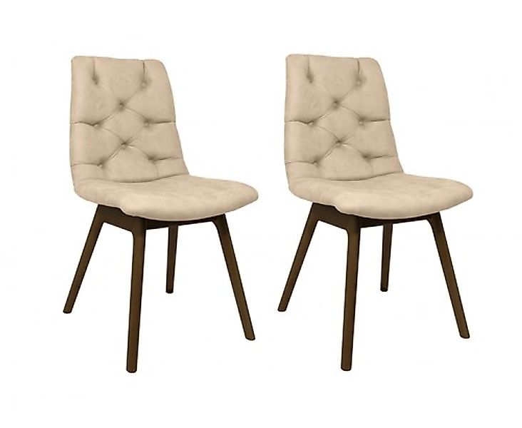 andas Esszimmerstuhl »Ramon«, (Set), 2 St., Microfaser, mit Massivholzbeine günstig online kaufen