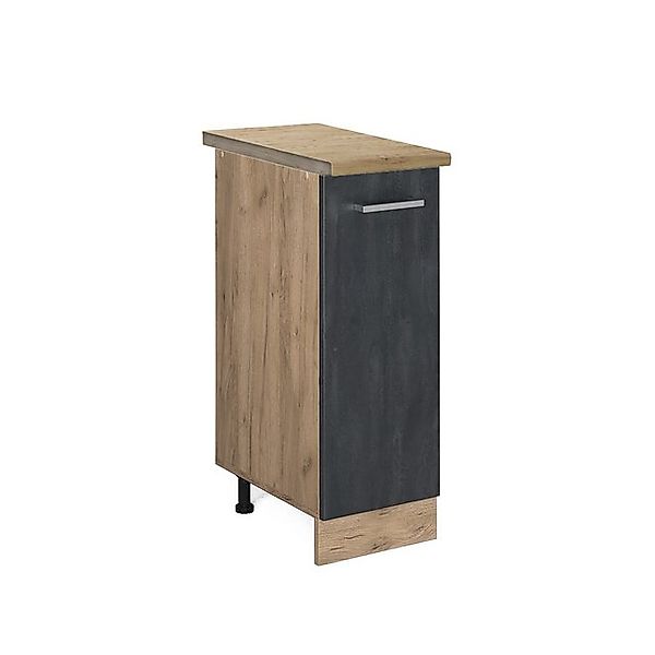 Vicco Apothekerschrank R-Line Medizinschrank für die Küche Schwarz Beton 30 günstig online kaufen