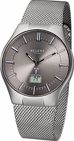 Regent Armbanduhr mit Milanese-Armband FR-215 Herrenfunkuhr günstig online kaufen