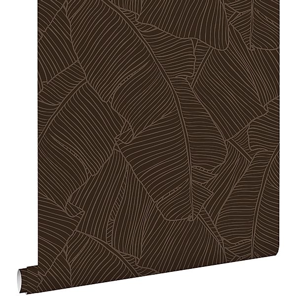 ESTAhome Tapete Blätter Braun 50 x 900 cm günstig online kaufen
