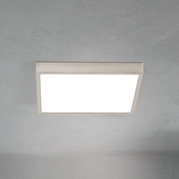 LED-Deckenlampe Disc, nickelfarben satiniert Länge 24 cm CCT günstig online kaufen