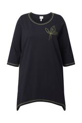 Ulla Popken Longshirt Shirt Stickerei A-Linie günstig online kaufen