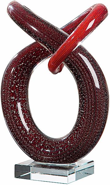 Casablanca by Gilde Dekoobjekt "Skulptur Curvum rot H. 24 cm" günstig online kaufen