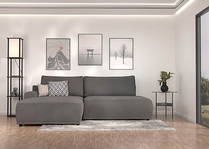 TRENDMANUFAKTUR Ecksofa »Fordon II, Schlafsofa mit Bettkasten, Couch in L-F günstig online kaufen