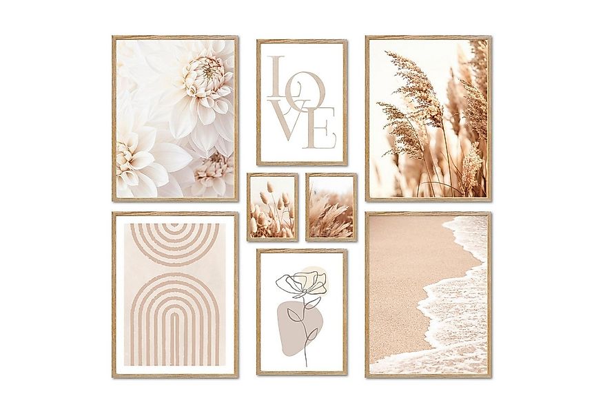 ARTFAVES Bilder-Collage Poster Set - BEIGE SOFTNESS I Boho Deko Wandbilder günstig online kaufen