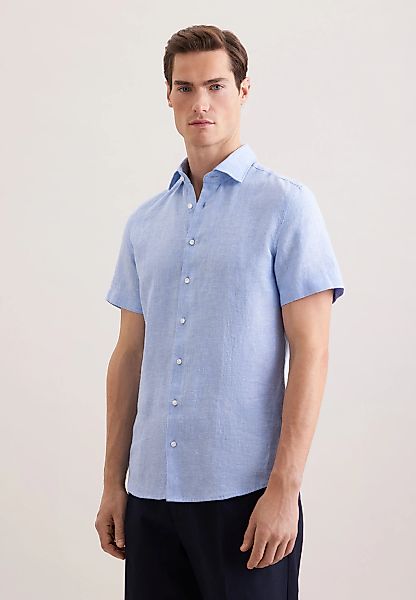 seidensticker Leinenhemd "Schwarze Rose" Slim 1/2 Kentkragen Uni günstig online kaufen