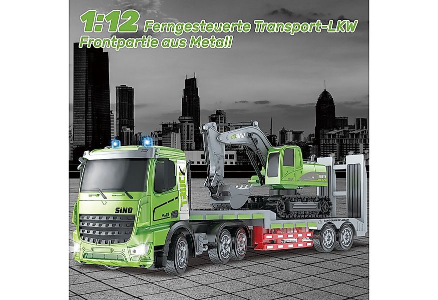 Esun RC-Auto RC LKW Spielzeug, 1:12 Ferngesteuerter Truck & Bagger Set mit günstig online kaufen