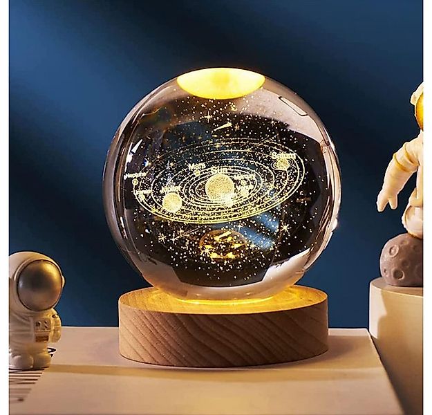 TUWENA LED Nachtlicht 3D Kristall Kugel Nachtlicht, 8cm Glaskugel-Nachtlamp günstig online kaufen
