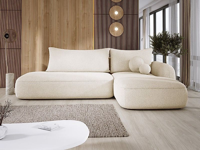 Luxusbetten24 Schlafsofa Designer Sofa Babu Bouclé, mit Stauraum und Schlaf günstig online kaufen