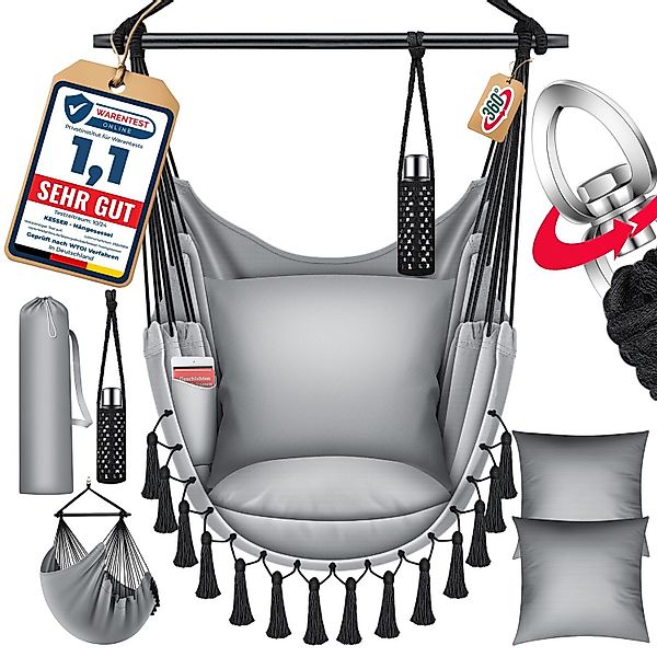 KESSER Hängesessel, Hängesessel mit Kissen Getränkehalter günstig online kaufen