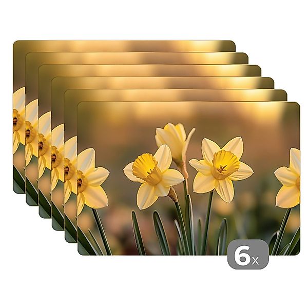 MuchoWow Platzset Blumen - Gelb - günstig online kaufen
