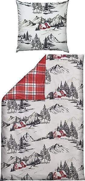 Erwin Müller Bettwäsche Wendebettwäsche, Biber, Karo günstig online kaufen