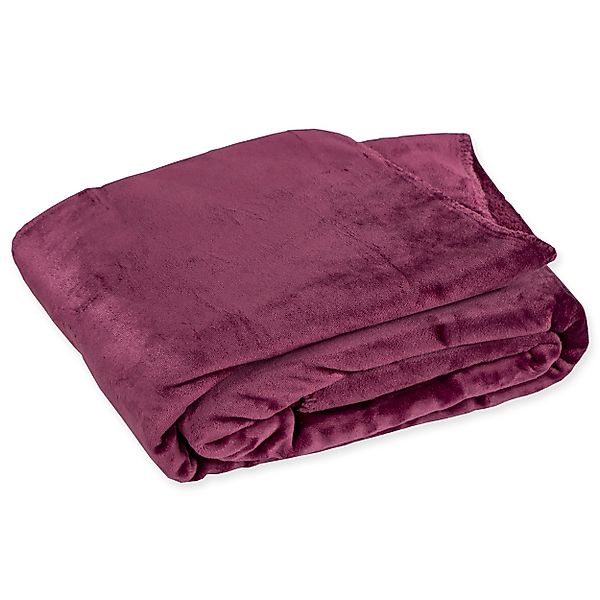 Wohndecke Flanell und Sherpa, KiNZLER, Oberseite günstig online kaufen