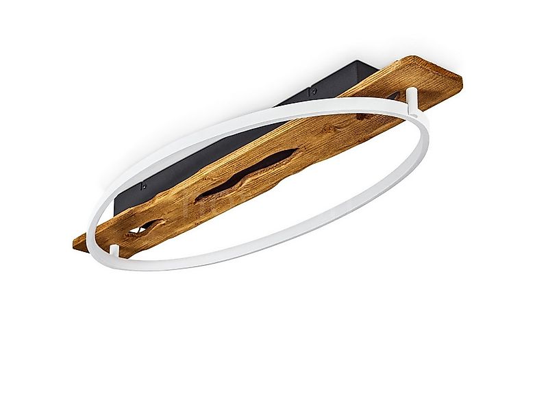 hofstein Deckenleuchte moderne Deckenlampe aus Metall/Holz/Kunststoff in Na günstig online kaufen