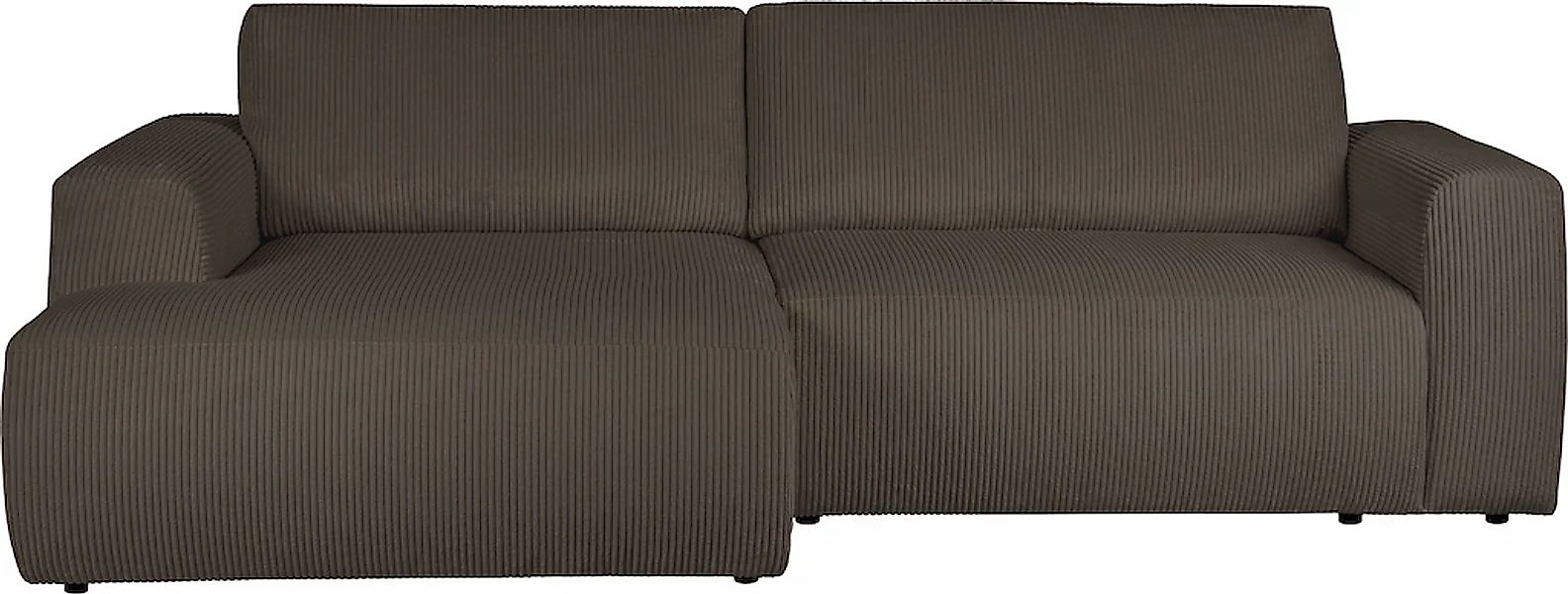 Home affaire Schlafsofa "Noord Schlafecksofa, Breite 250 cm" Cord, Struktur günstig online kaufen