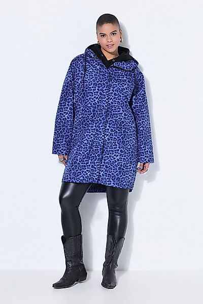 Studio Untold Wintermantel Regenmantel wasserdicht Leo Print Kapuze Zipper günstig online kaufen