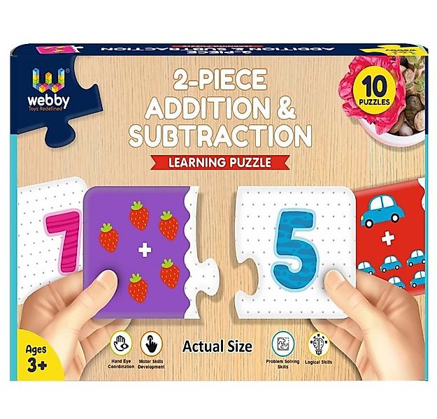 Webby Toys Puzzle Montessori Lernpuzzle-Set – 2 Teile – Interaktives Kinder günstig online kaufen