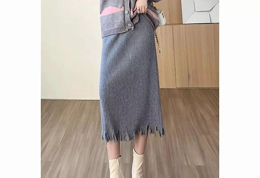 KIKI A-Linien-Kleid Mittellanger Rock in A-Linie mit Quasten, die das Gesäß günstig online kaufen