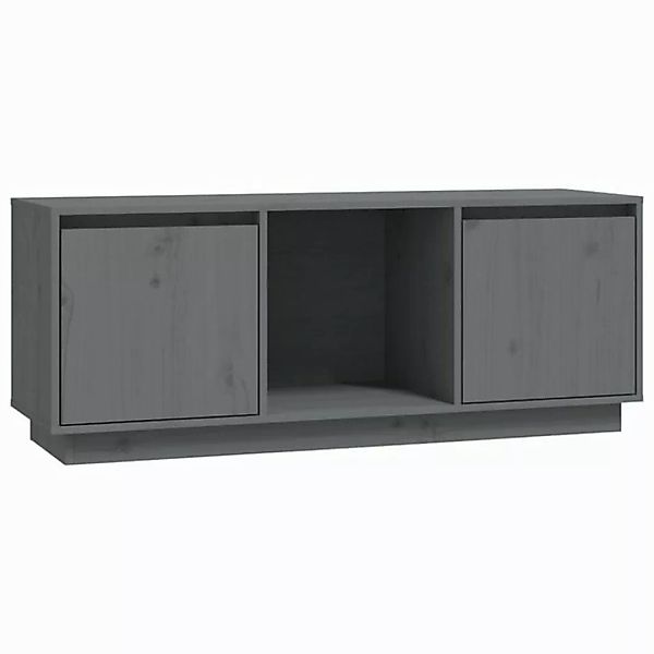 vidaXL TV-Schrank TV-Schrank Grau 110,5x35x44 cm Massivholz Kiefer Sideboar günstig online kaufen