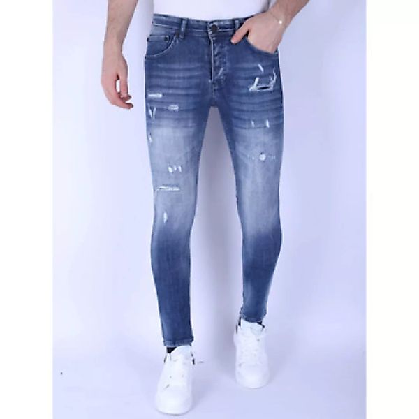 Local Fanatic  Slim Fit Jeans Denim Jeans Slim Mit Gebleichter günstig online kaufen