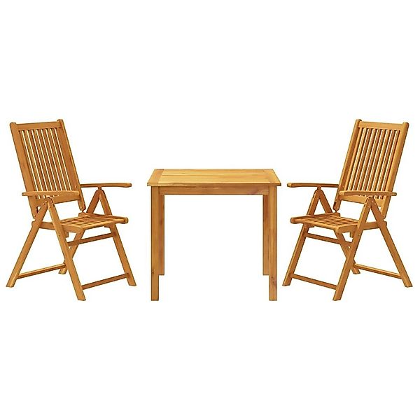 vidaXL Garten-Essgruppe 3-tlg. Garten-Essgruppe Massivholz, (2-tlg) günstig online kaufen