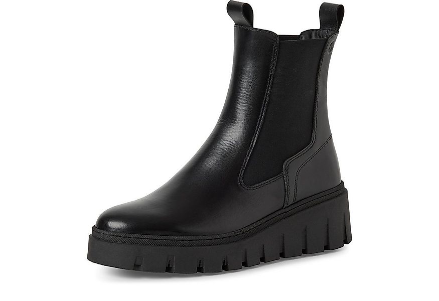 Tamaris Chelseaboots, Plateau, Stiefelette, Schlupfschuh mit T-Logoprägung günstig online kaufen