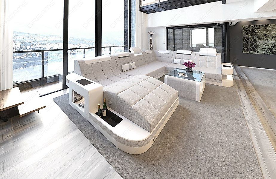 Sofa Dreams Wohnlandschaft Wave XXL Strukturstoff, günstig online kaufen