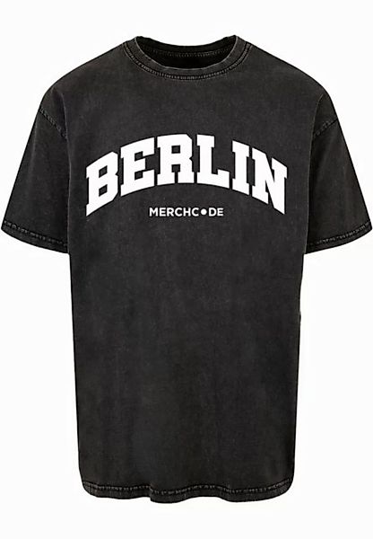 Merchcode T-Shirt Merchcode Herren Berlin Wording - Acid Washed Oversize Te günstig online kaufen