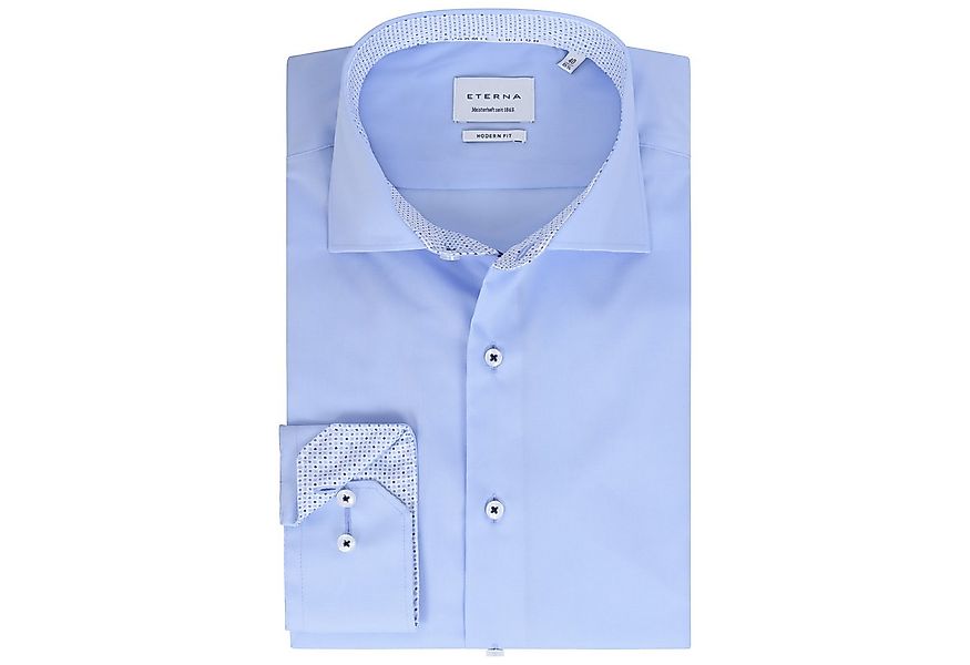 Eterna Langarmhemd Langarmhemd Modern Fit I Hellblau I Bügelfrei I Dynamic günstig online kaufen