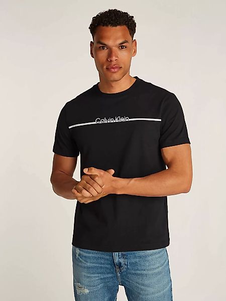 Calvin Klein Rundhalsshirt "SPLIT LINE LOGO T-SHIRT", mit Logoprint günstig online kaufen