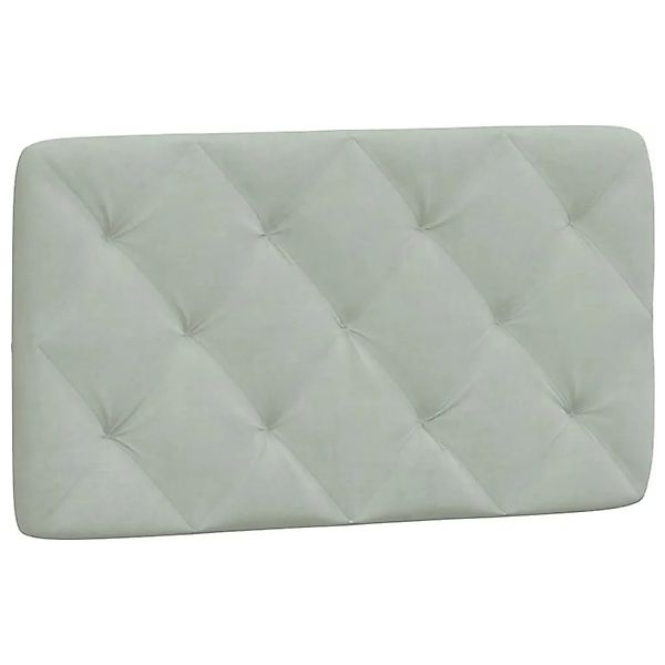 vidaXL Kopfteil-Kissen Hellgrau 90 cm Samt 374708 günstig online kaufen