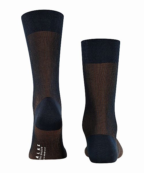 FALKE Fine Shadow Herren Socken, 41-42, Blau, Rippe, Baumwolle, 13141-63740 günstig online kaufen