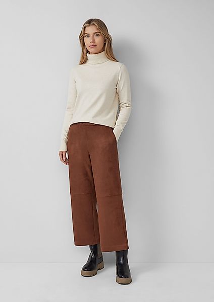 s.Oliver 7/8-Hose Culotte in Velourleder-Optik günstig online kaufen