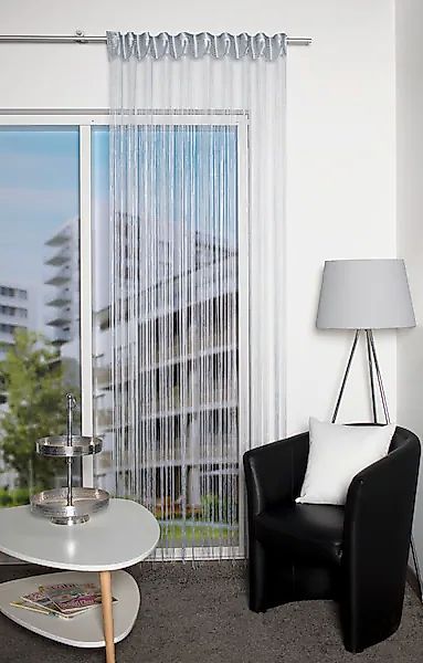 HOME WOHNIDEEN Fadenvorhang »SIMINO« Multifunktionsband 1 Stk. tlg. Fadenst günstig online kaufen