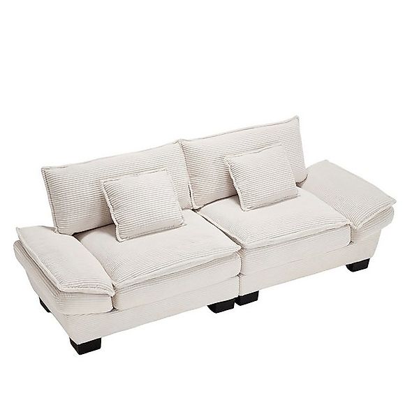 Odikalo 2-Sitzer Doppelsofa Federbett Schlafsofa Loungesofa Sessel Wohnzimm günstig online kaufen
