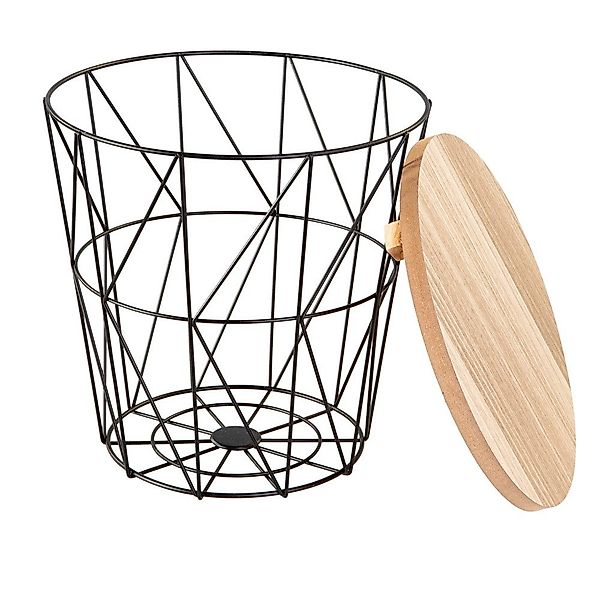 MICA Dekokorb Beistelltisch schwarz/braun - ca. günstig online kaufen