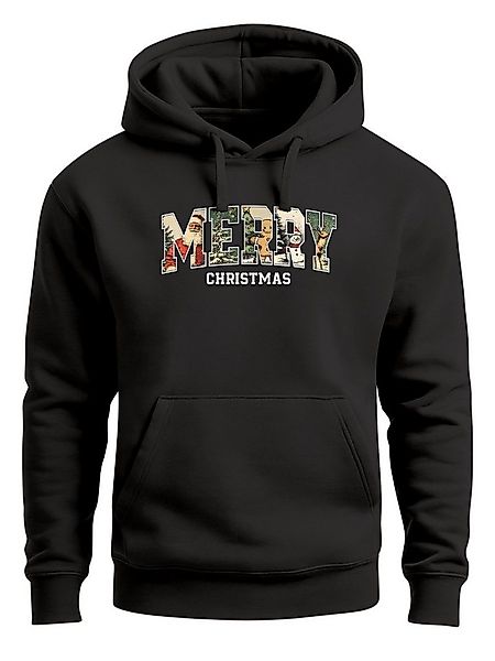 Neverless Hoodie Hoodie Herren Weihnachtspulli Aufdruck Merry Christmas XMA günstig online kaufen