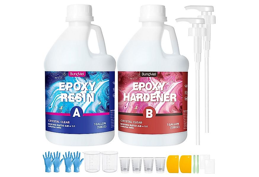Bundviel Epoxidharz 256oz/64oz Epoxidharz Set Kristallklar Anfänger Set Har günstig online kaufen