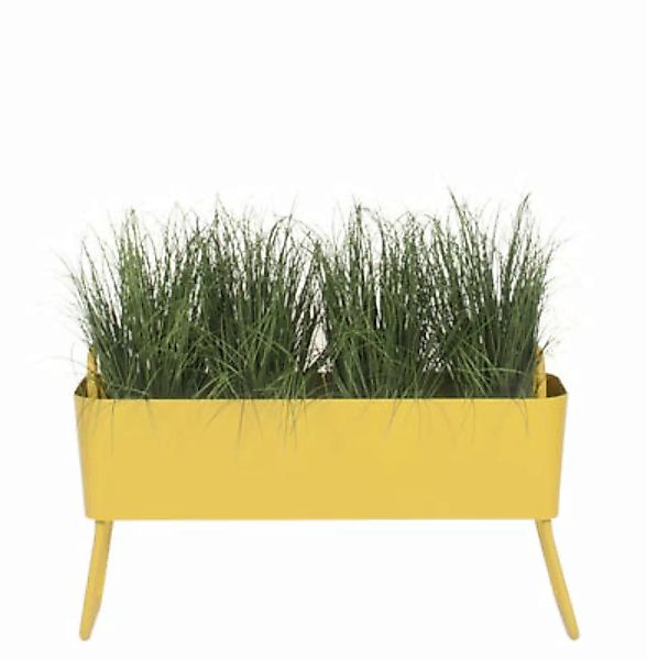 Blumenkasten Greens Mini metall gelb / Metall - L 100 cm x H 46 cm - Maiori günstig online kaufen