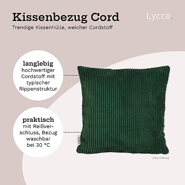 Lycce Dekokissen Kissenbezug 2er Set CORD günstig online kaufen